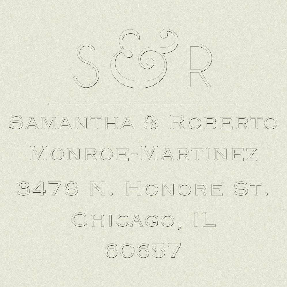 Return Address Embosser - Modern Ampersand