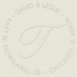 Return Address Embosser - Circle Script Initial