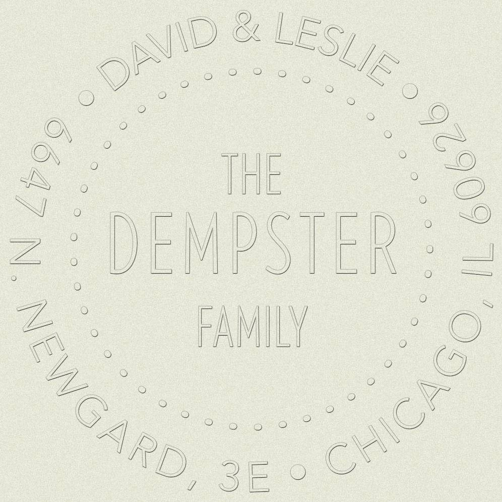 Return Address Embosser - Circle Multi-Dot