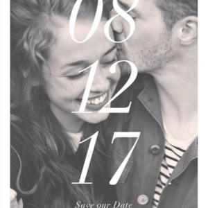 Stacked Date Photo Save the Date Card