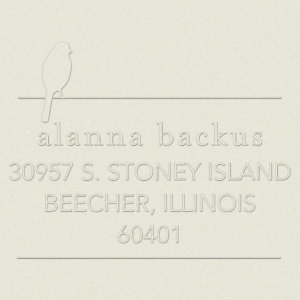 Return Address Embosser - Bird on a Wire