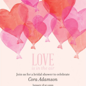 Love Balloons Bridal Shower Invitation