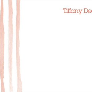 Watercolor Vertical Stripes A6 Stationery