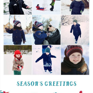 Garland on the Grid Photo Card