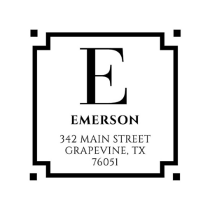 Beveled Square Custom Stamp Set