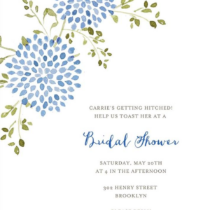Dahlias Bridal Shower Invitation