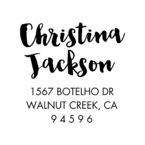 Brush Script Custom Stamp Set