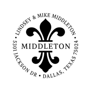 Fleur De Lis Custom Stamp Set