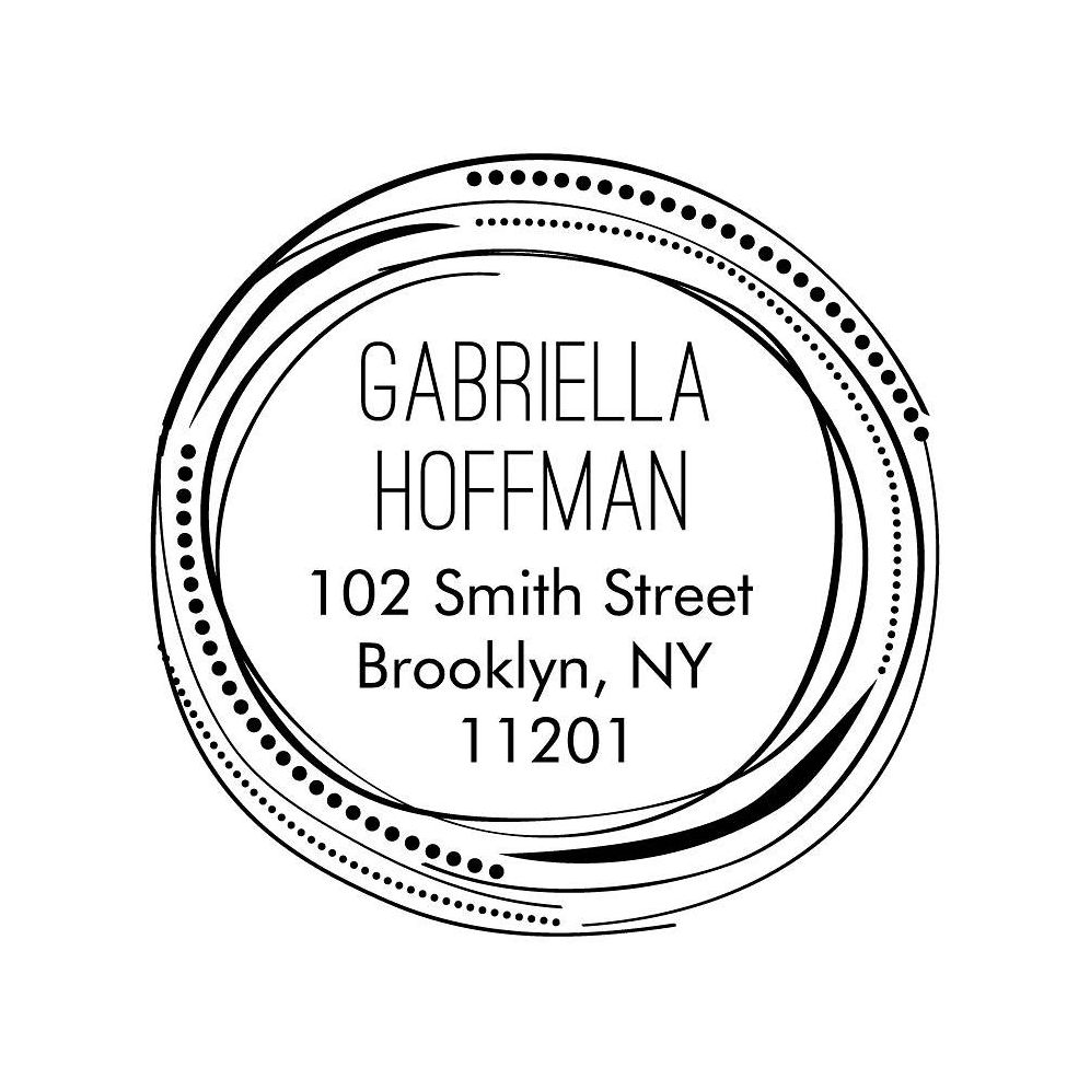 Swash Circle Custom Stamp Set