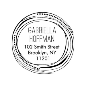 Swash Circle Custom Stamp