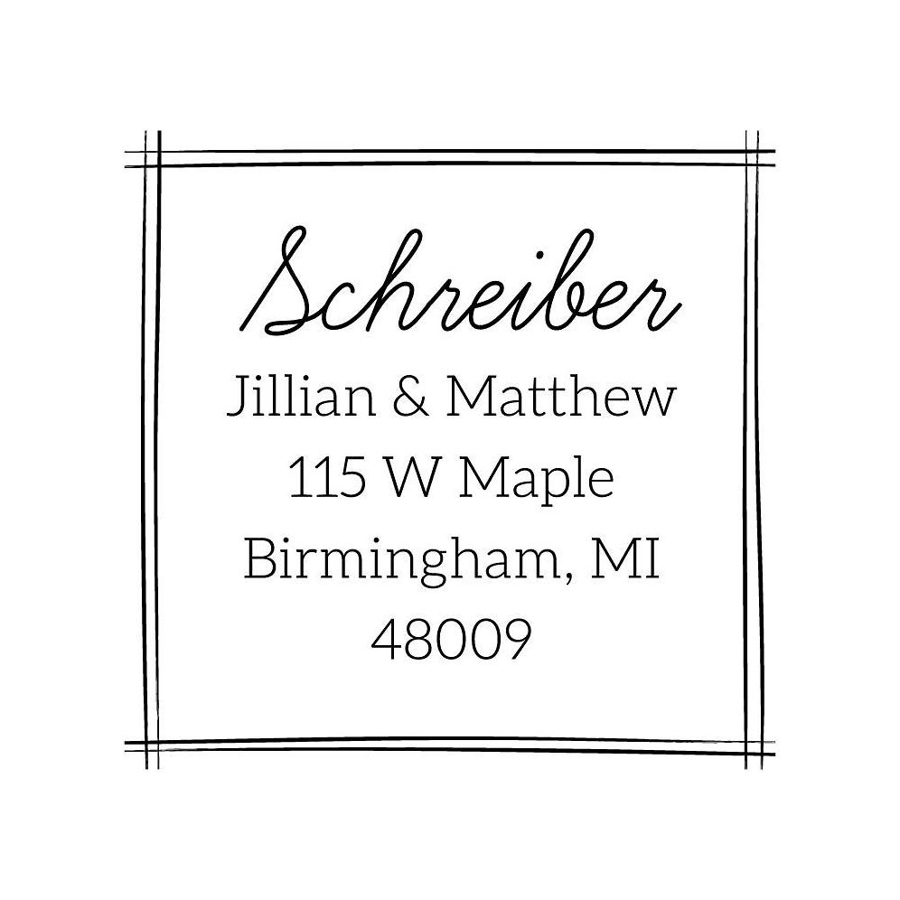 Line Border Custom Stamp Set