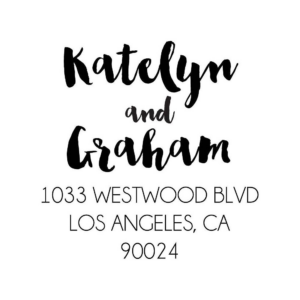 Brush Script Couple Custom Stamp Set