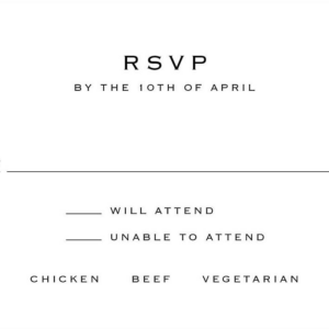 Signature Response Card