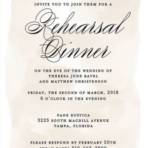 Chateau Rehearsal Dinner Invitation