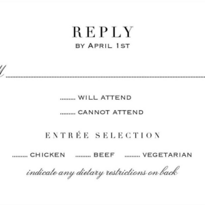 Fineline Foil Response Card