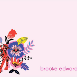 Tiger Floral Stationery