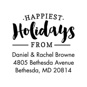 Happiest Holidays Custom Stamp Set