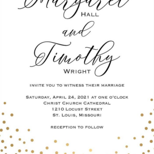 Champagne Wedding Invitation
