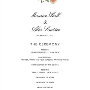 Fleurs Sauvages Program