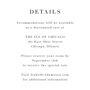 Chicago Information Card