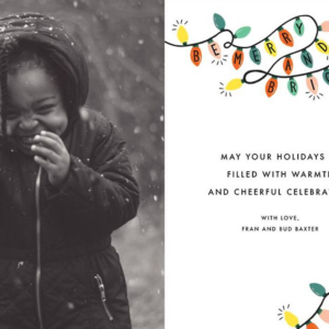 Glow Strings Attached Horizontal Photo Card