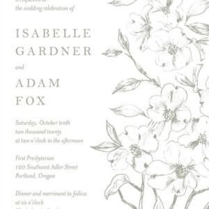Dogwood Tree Wedding Invitation