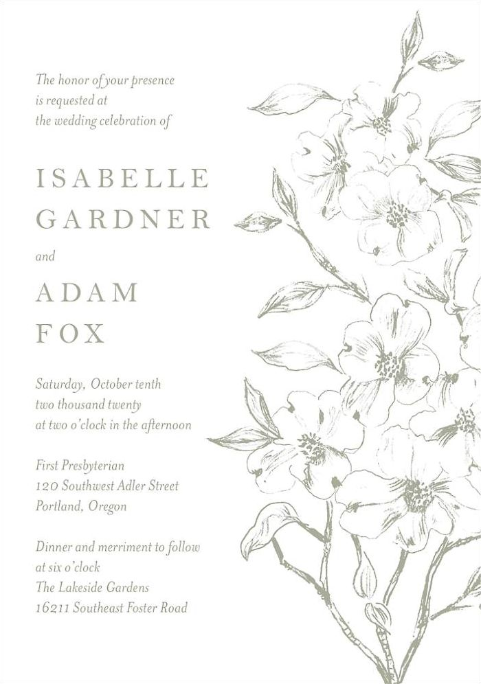 Dogwood Tree Wedding Invitation