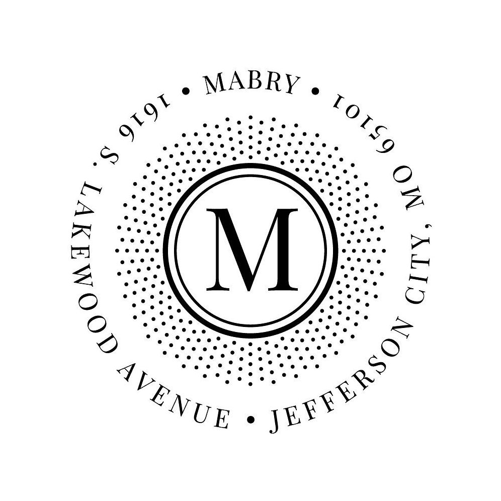 Monogram Dots Custom Stamp Set