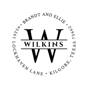 Circle Monogram Custom Stamp Set