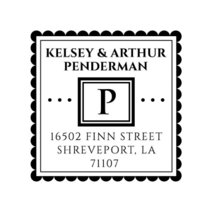 Scallop Edge Custom Stamp