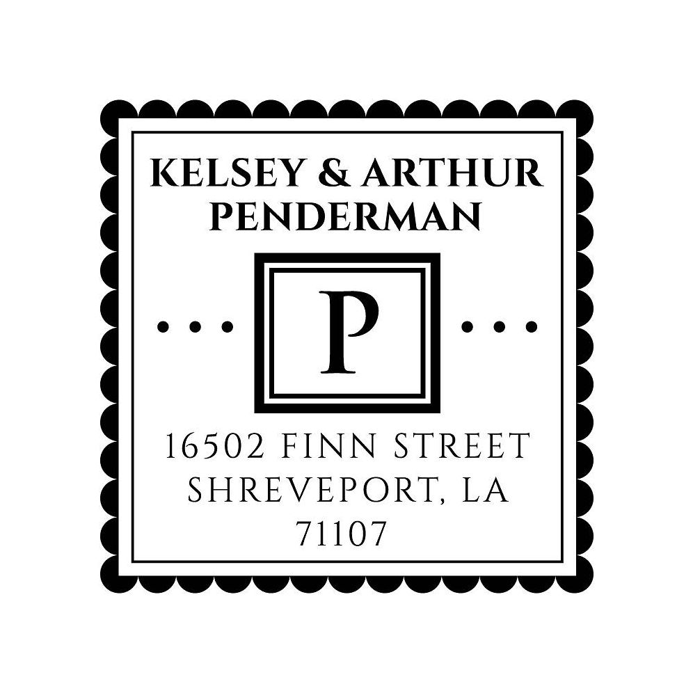 Scallop Edge Custom Stamp Set