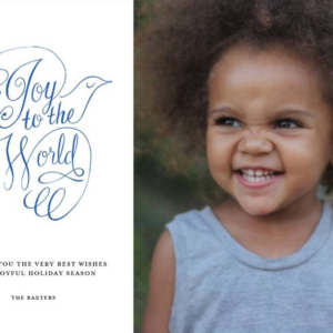 Calligram Dove Photo Card