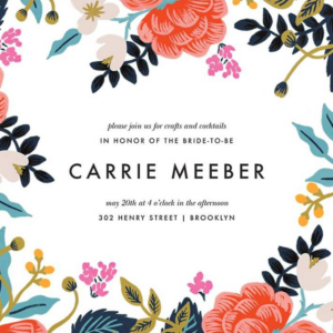 Birch Monarch Bridal Shower Invitation