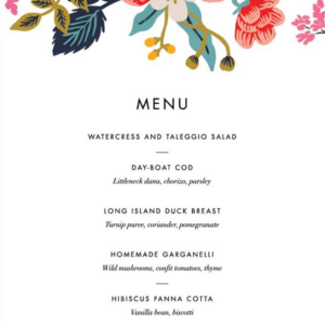 Birch Monarch Menu