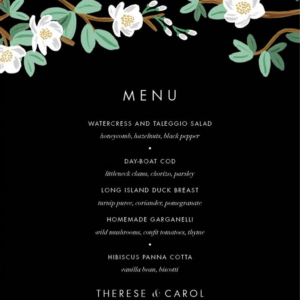 Tea Tree Menu