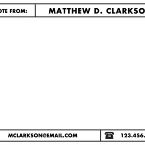 A Note From A6 Stationery