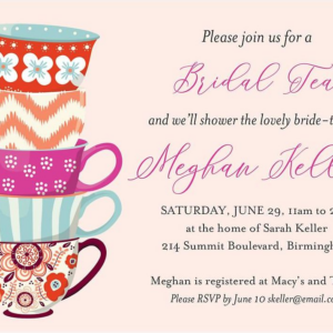 Teacups Bridal Shower Invitation
