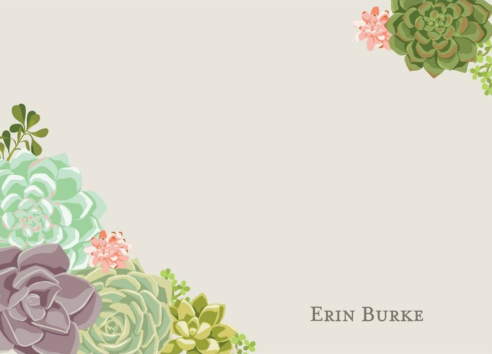 Succulents A6 Stationery