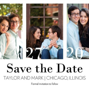 Cornered Dates Save The Date Card