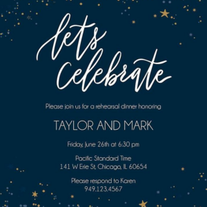 619424267.png Let's Celebrate Constellation Rehearsal Dinner Invitation