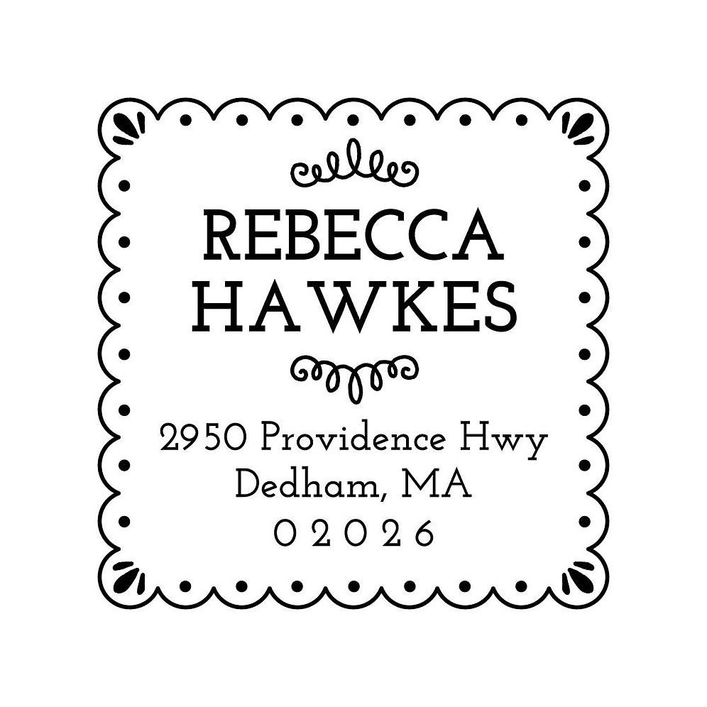 Scallop Linen Custom Stamp Set