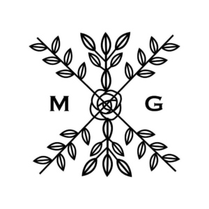 Rose leaves Monogram Custom Stamp Set