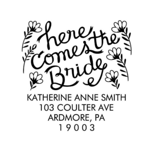 619424341.png Here Comes The Bride Custom Stamp