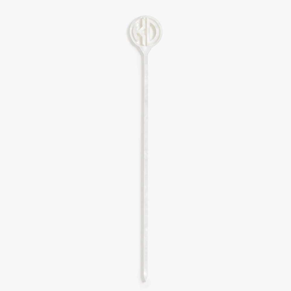 Pearl White Laser Cut Monogram Skewers