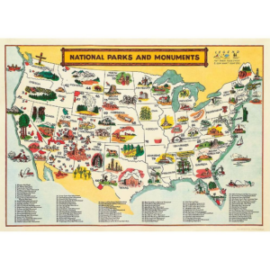 619424410.png National Parks Map Wrap & Poster