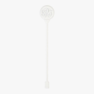 Clear Engraved Monogram Stirrers