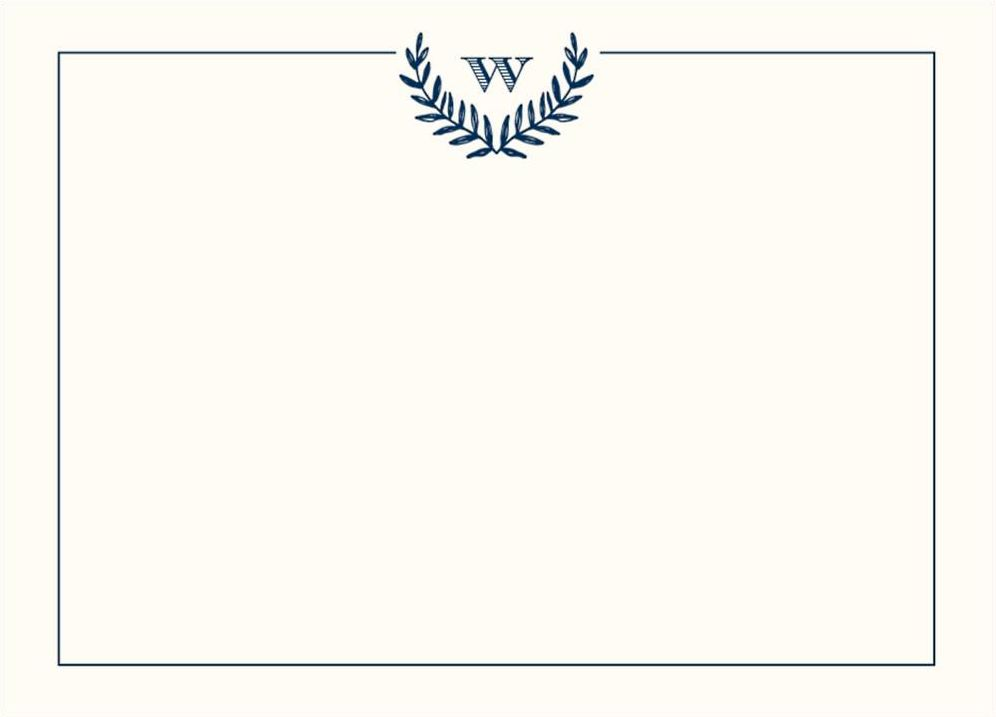 Monogram Laurel Stationery