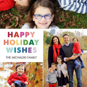 Rainbow 3 Holiday Multi-Photo Card