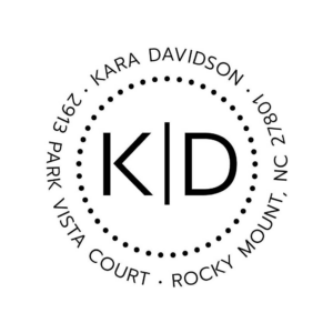 Double Monogram Custom Stamp Set