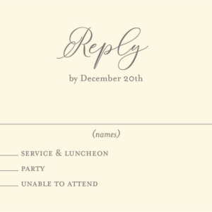 Garden Star Bat Mitzvah Response Card